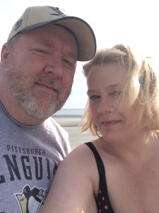 Gretchen and me at the beach