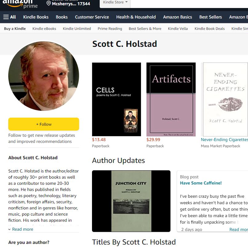 Scott C. Holstad, official Amazon Author page