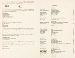 Imago 1994. This Australian literary journal published Scott C. Holstad.