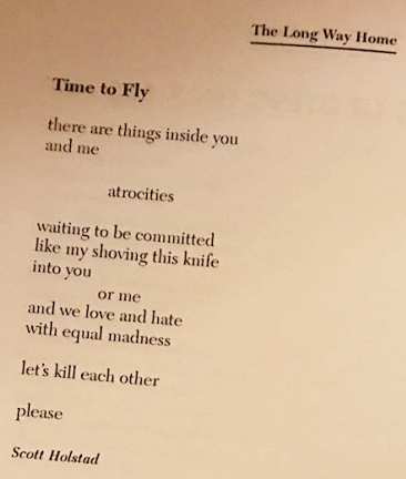 Scott Holstad "Time to Fly" -- The Long Way Home: The Best Of the LITTLE RED BOOK SERIES: 1998-2008 (Lummox Press)