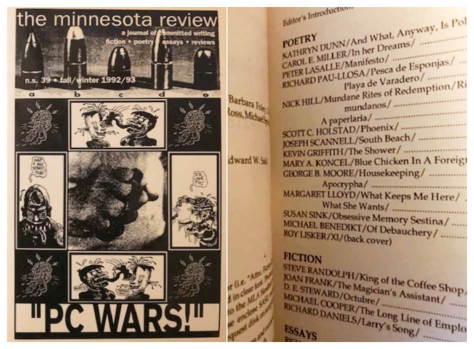 Minnesota Review Vol 39 1992 with Scott C. Holstad's "Phoenix" published within