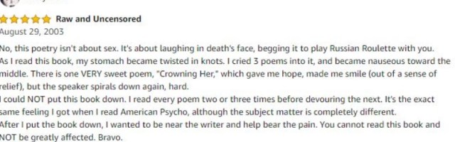 Reader review for Scott C. Holstad's 1999 book The Napalmed Soul