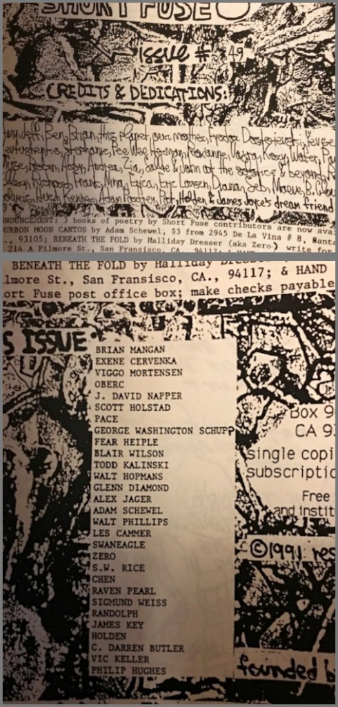 Short Fuse no 49, 1991. Scott Holstad, Excene Cervenka (punk band X) & Viggo Mortensen (LOTR trilogy superstar)