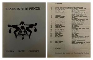 British magazine Tears In The Fence. The editor liked we Long Beach & small press poets & was very generous to us. Good publication.