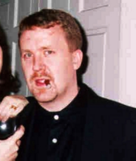 Scott Holstad on the Hollywood party circuit, 1996.